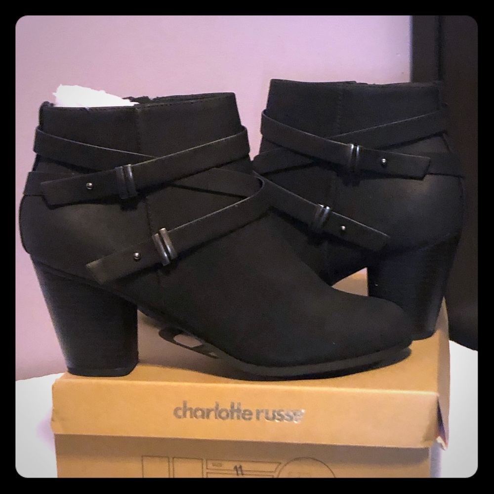 Black ankle booties